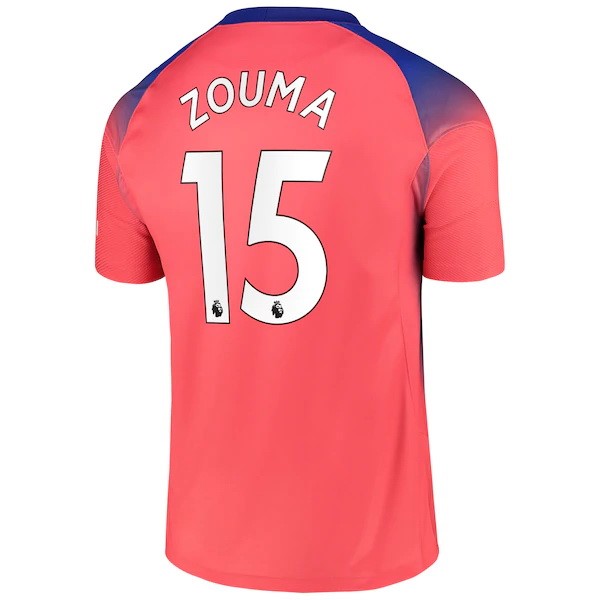 Camiseta Chelsea NO.15 Zouma Tercera 2020-2021 Naranja